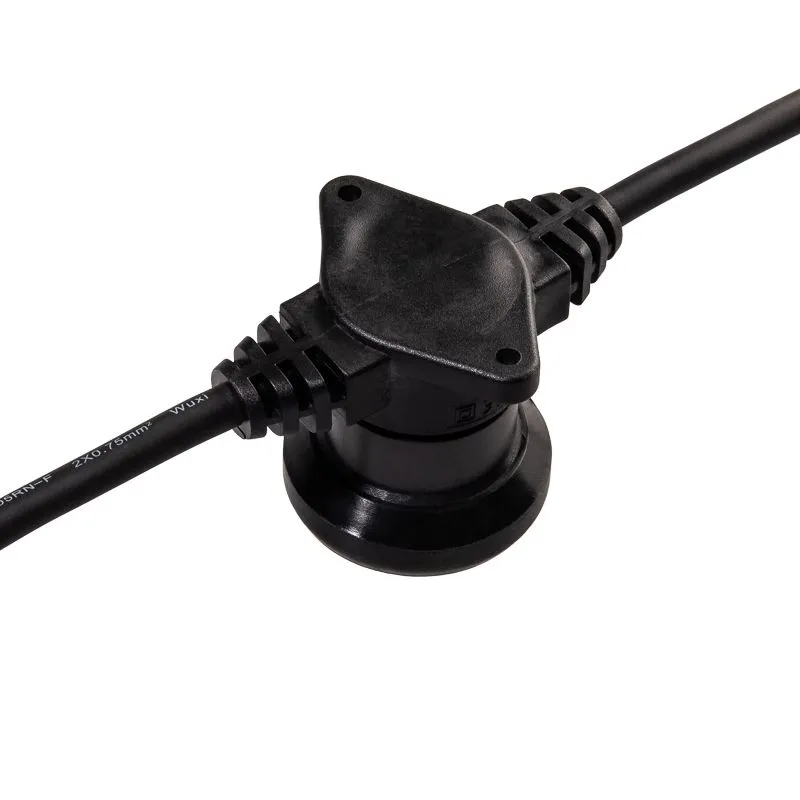 Гирлянда Belt-Light 2 жилы, 50м, шаг 40см, 125 патронов E27, IP65, черный круглый провод NEON-NIGHT - Фото 5