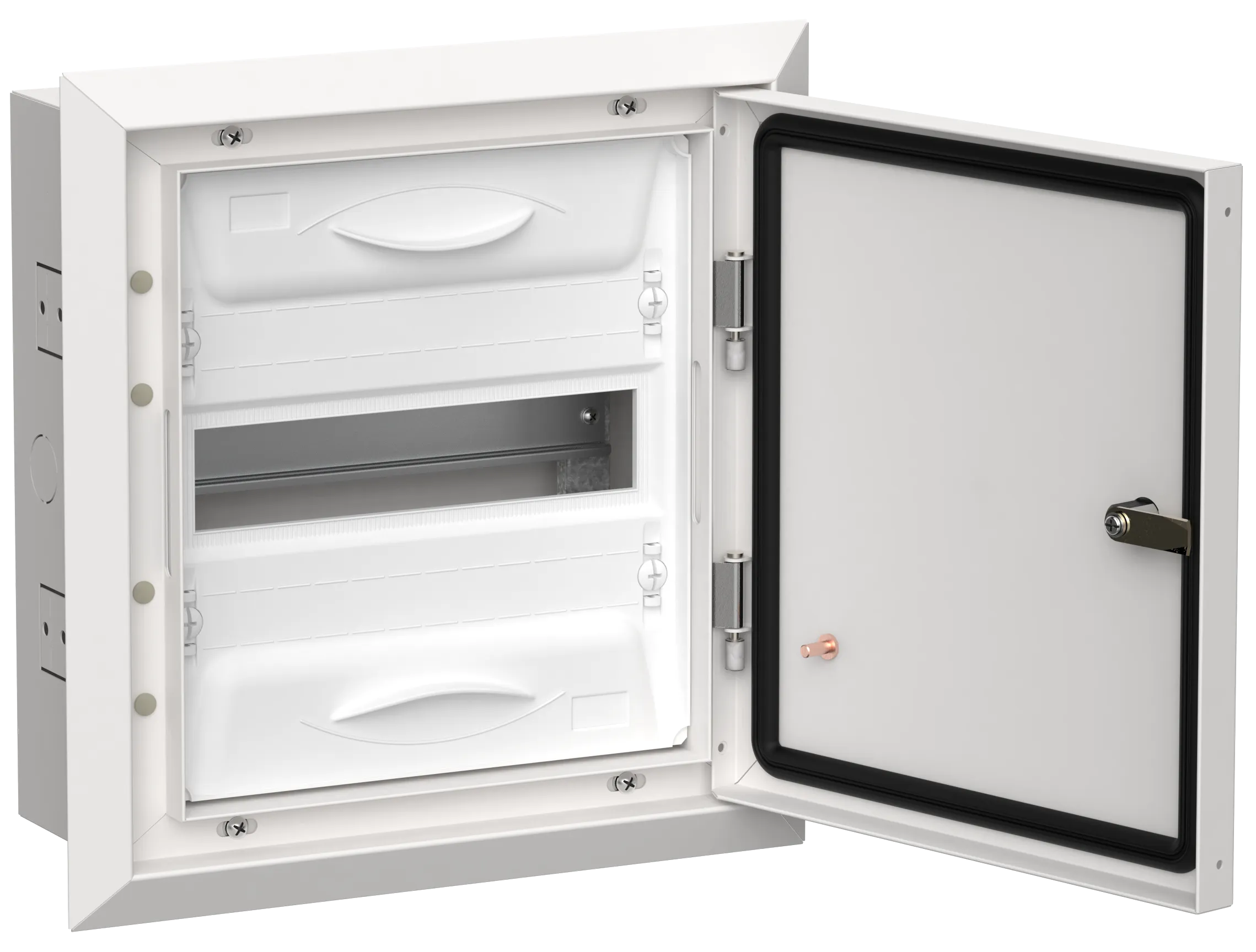 TITAN 5 Корпус металлический ЩРв-12 (1х12) 380х365х130мм IP31 белый (одна дверь) IEK