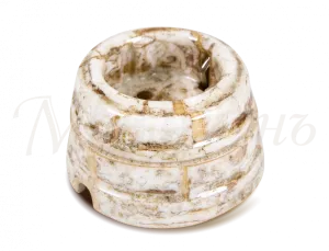 Розетка ретро фарфоровая , двухполюсная,с заземляющим контактом  (в комплекте с подъемной рамкой D7 GE70301-19