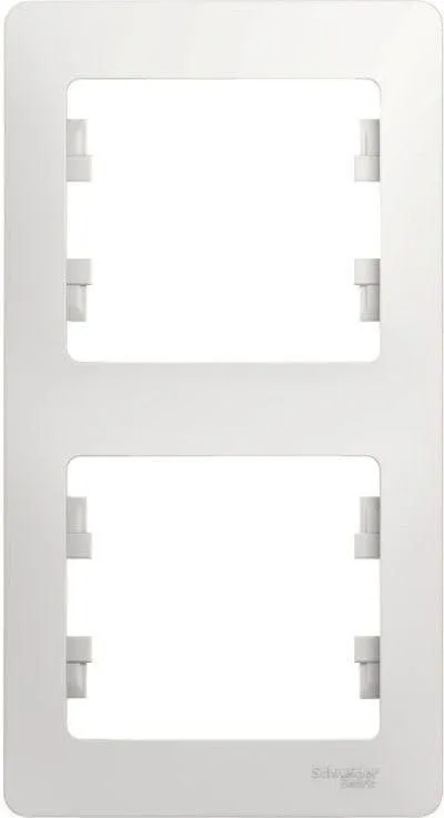 Рамка 2-м Glossa вертикал. бел. SE GSL000106