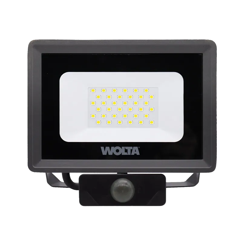 Прожектор светодиодный с датчиком 30Вт 2700лм 5700K IP65 (20шт/уп) WOLTA