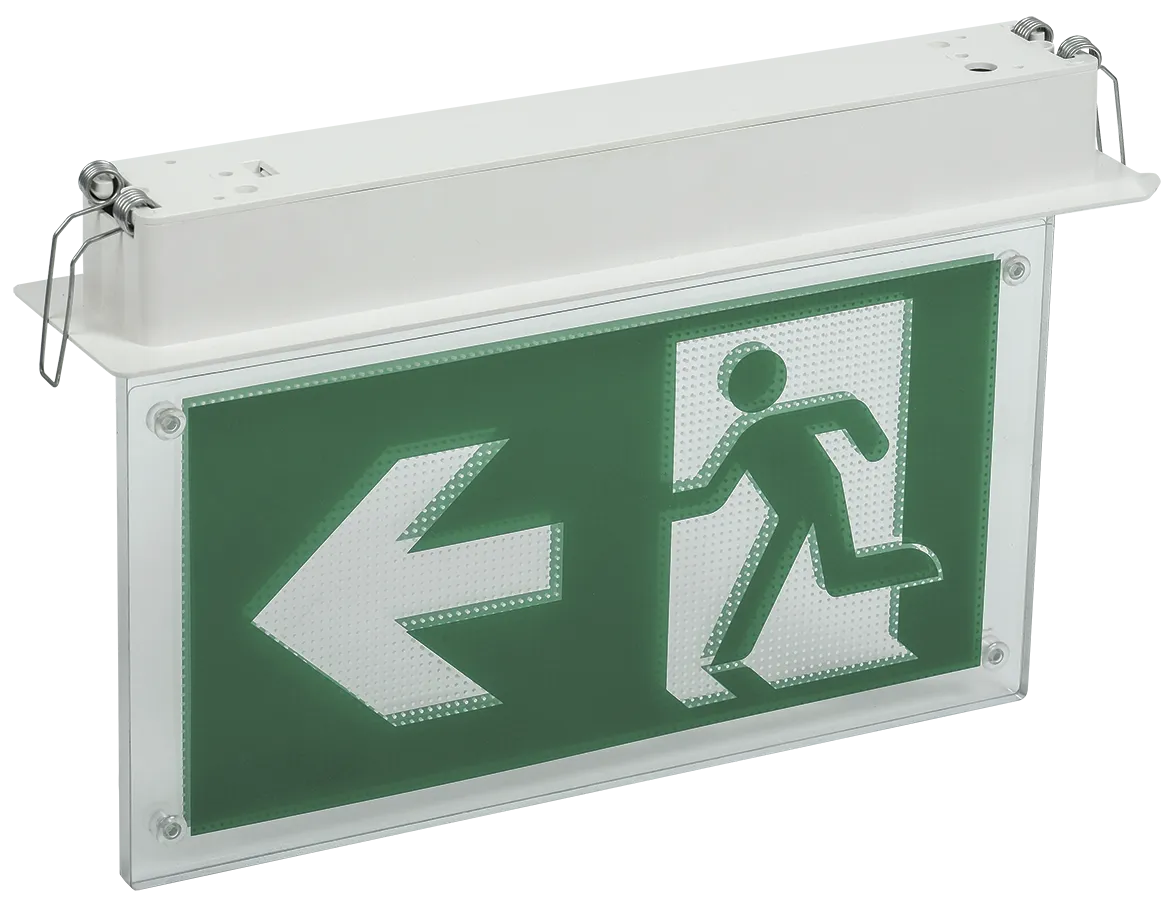 LIGHTING Светильник эвакуационный ССА3001 встраиваемый двусторонний сменный знак 3ч 3Вт IEK