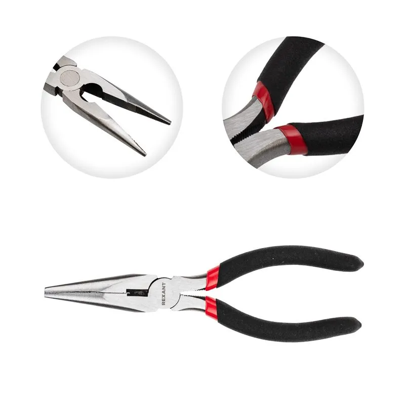 Тонкогубцы 180мм, обливные рукоятки REXANT - Фото 3
