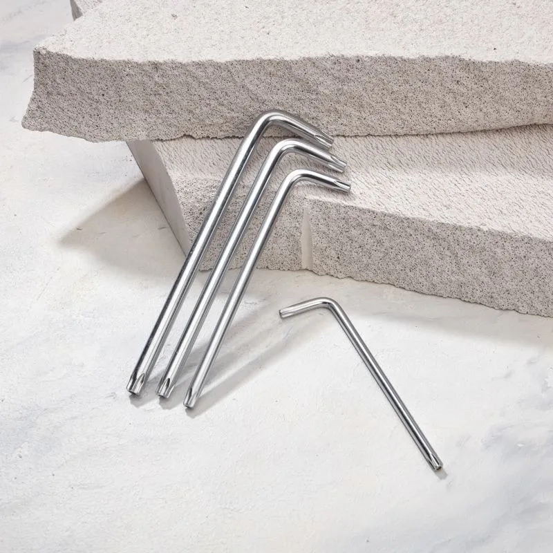 Набор ключей имбусовых Tamper-Torx KRANZ 9 шт., ТТ10-ТТ50, закаленные, удлиненные, никель - Фото 4