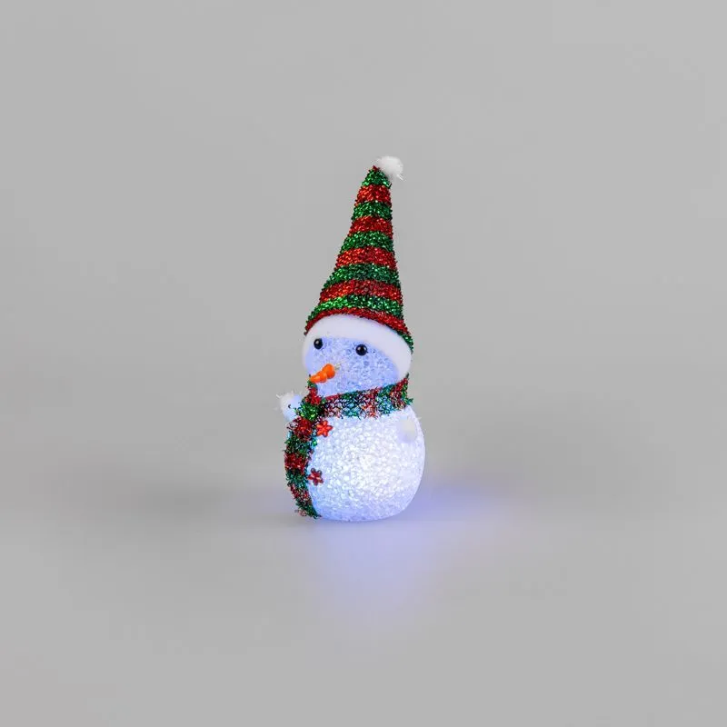 Фигура светодиодная Снеговик 17см, RGB 513-018