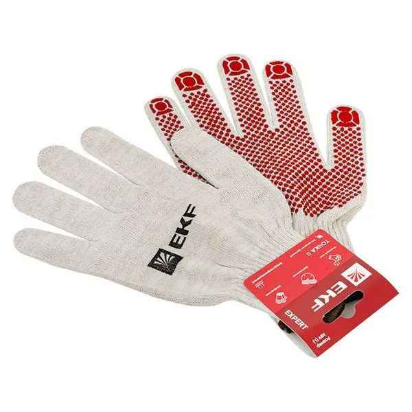 Перчатки рабочие ТОЧКА II с ПВХ-покрытием (10 класс, 10 разм) EKF Expert - Фото 3