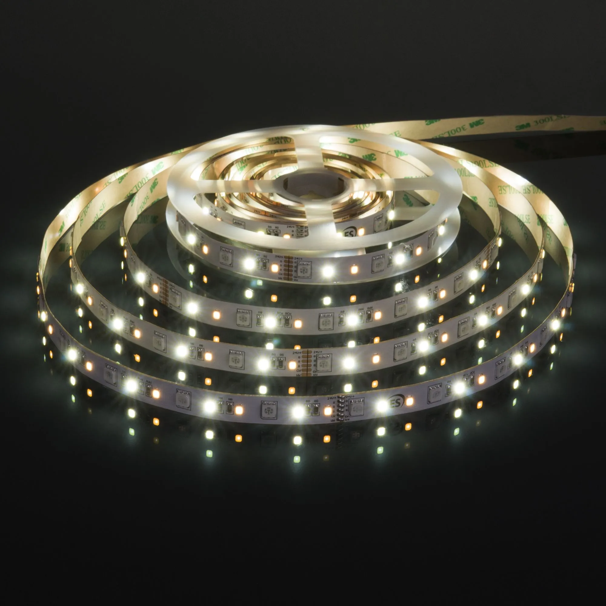 Лента светодиодная 24V 16W 90Led 5050+2835+2835 IP20 MIX RGB/теплый белый/холодный белый, 5м Elektro - Фото 3