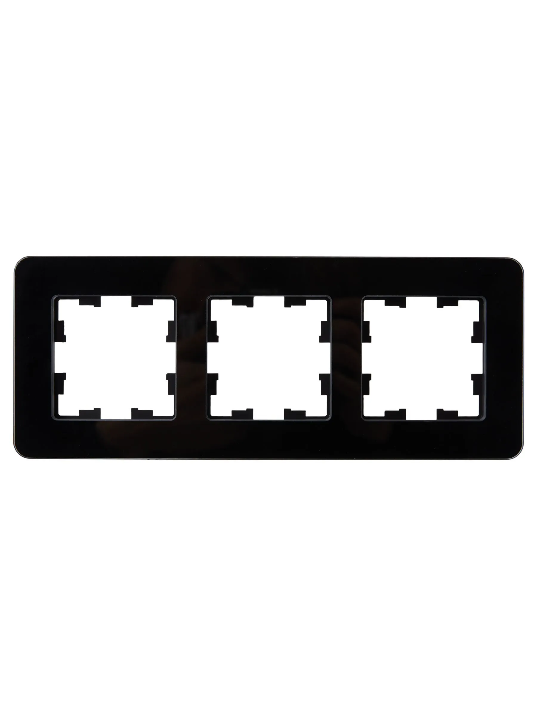 BRITE Рамка 3-местная РУ-3-2-Бр стекло черный RE IEK - Фото 7