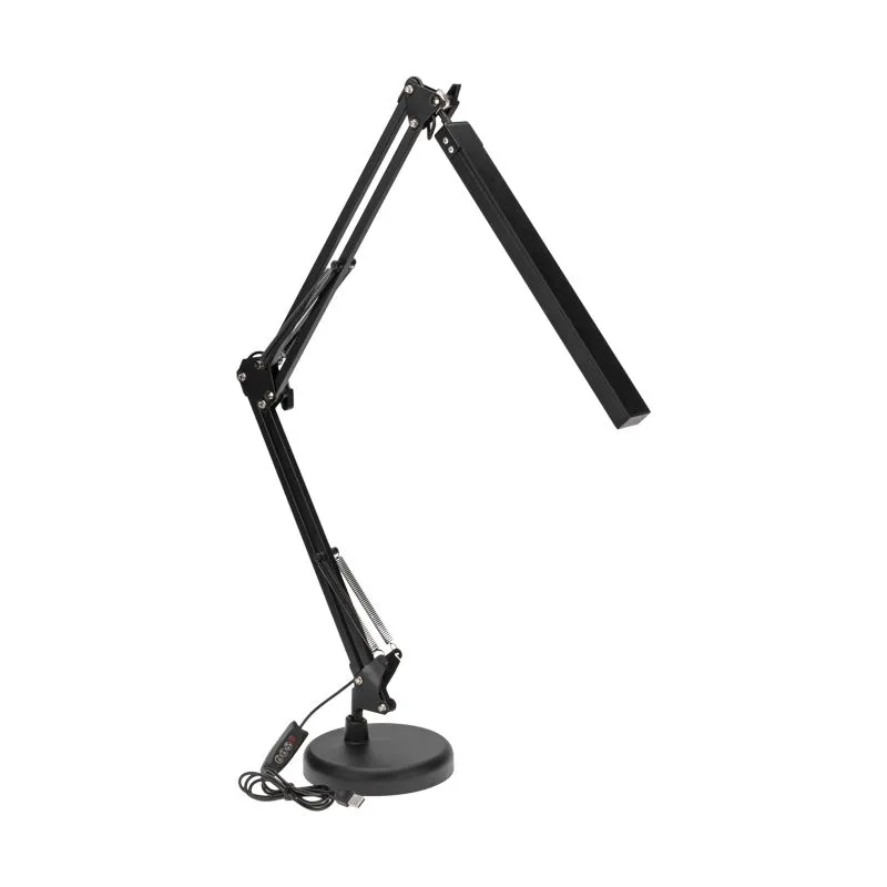 Светильник настольный с 2 креплениями (подставка и струбцина) LED, 10Вт, черный REXANT