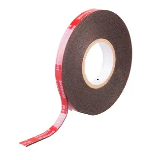 Лента клейкая двухсторонняя черная, на VHB акриловой основе, 12 мм х 5 м REXANT