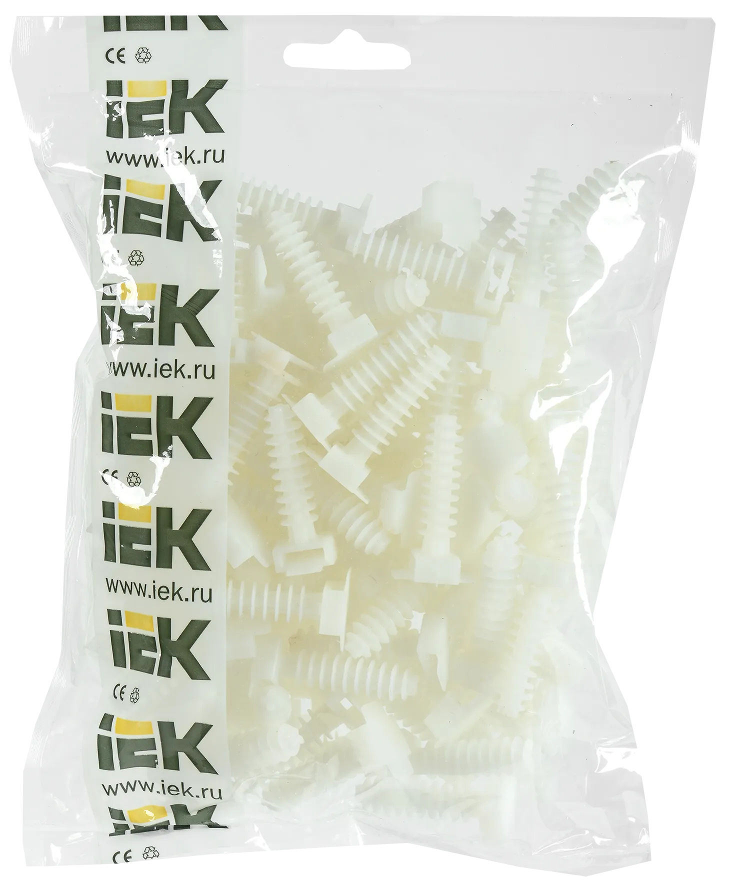 База дюбельная БД 35х10мм под хомут белая (100шт) IEK - Фото 2