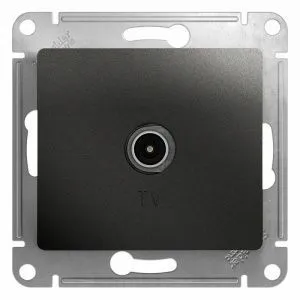 Розетка телевизионная TV Glossa коннектор механизм антрацит SE GSL000793 466245