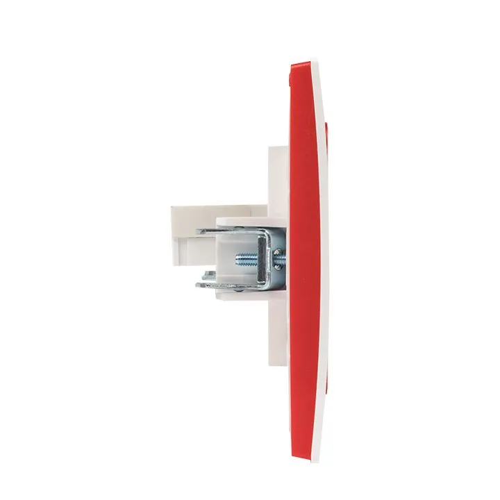 Стокгольм Рамка 2-местная белая с линией цвета красный EKF - Фото 4