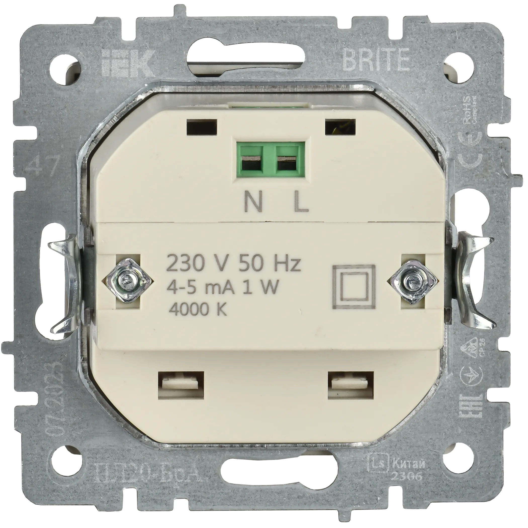 BRITE Подсветка светодиодная встраиваемая ПЛ20-БрА алюминий IEK - Фото 4