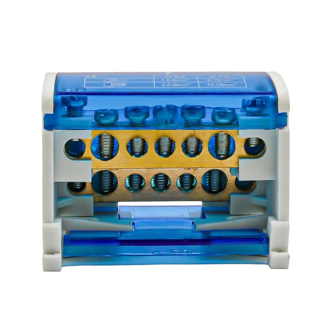 Шины на DIN-рейку в корпусе (кросс-модуль) 2х7 L+PEN - Фото 3