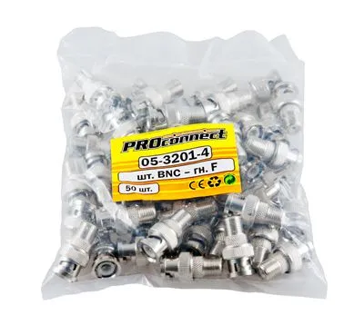 Переход штекер BNC - гнездо F PROCONNECT - Фото 3