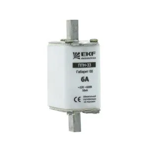 Плавкая вставка ППН-33 160/4А габарит 00 EKF fus-33/160/4