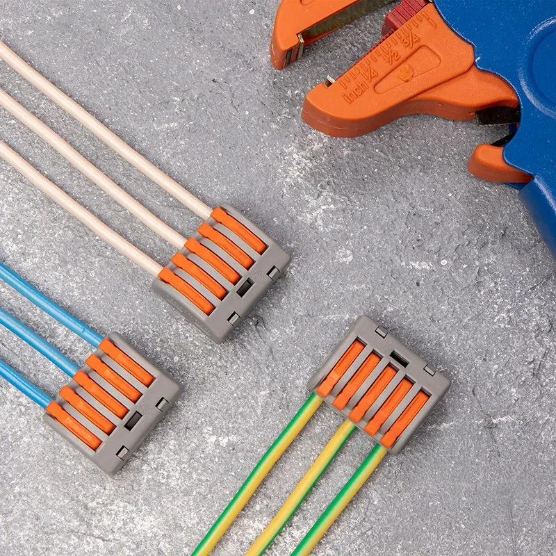 Универсальная клемма СМК 222-415, 5-проводная серая 0,08-2,5/4 мм² (40 шт/уп) REXANT - Фото 2