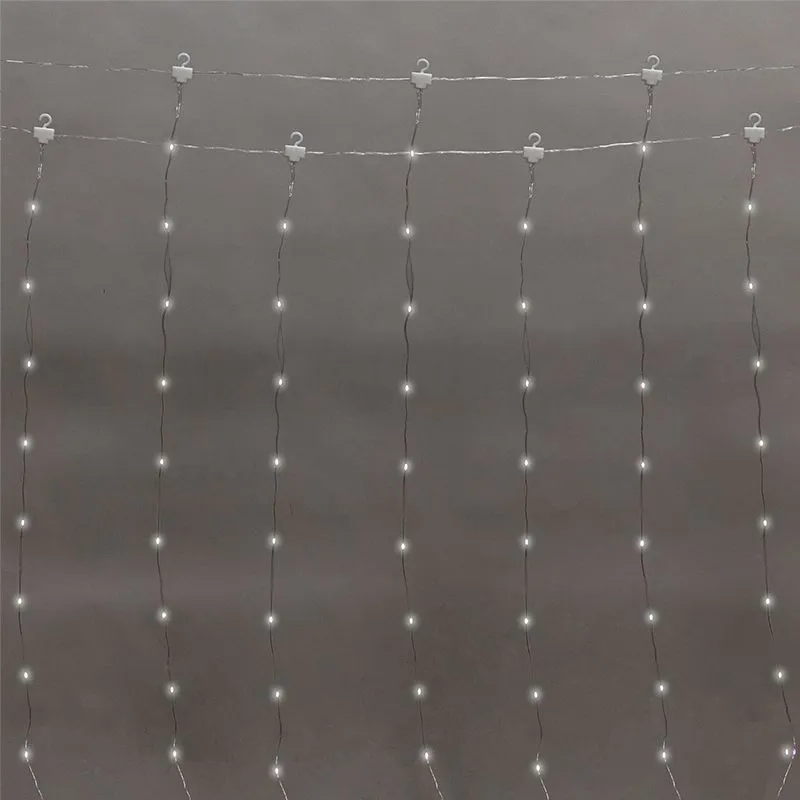 Гирлянда Светодиодный дождь из росы 3х3м, белый, USB + пульт управления, с крючками для крепления NEON-NIGHT 315-885