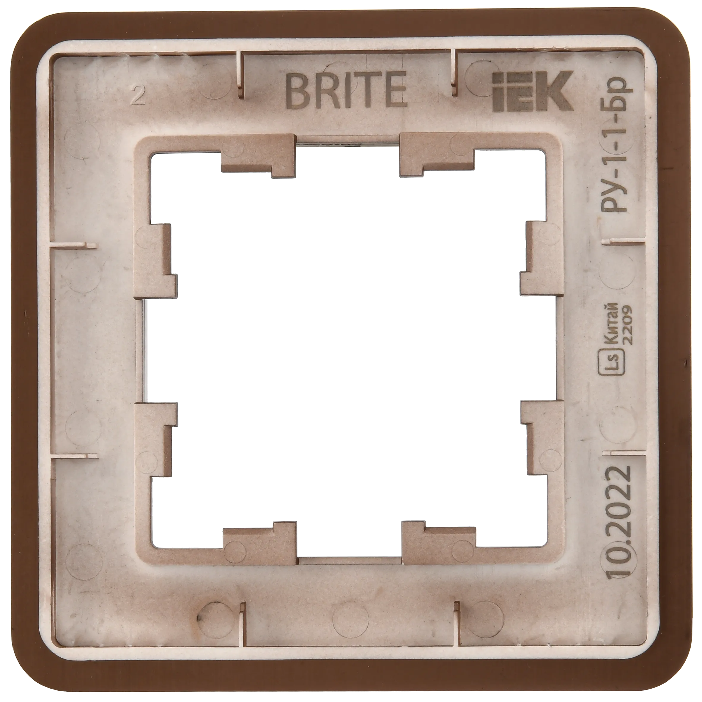 BRITE Рамка 1-местная РУ-1-1-Бр металл коричневый RE AL IEK - Фото 7