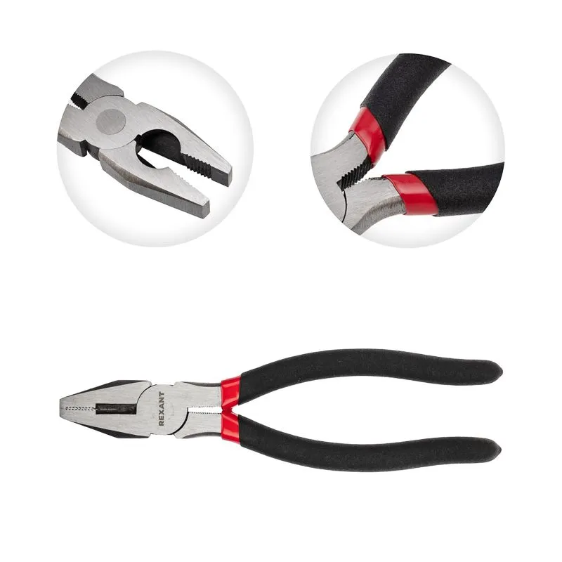 Плоскогубцы комбинированные 200мм обливные рукоятки REXANT - Фото 3