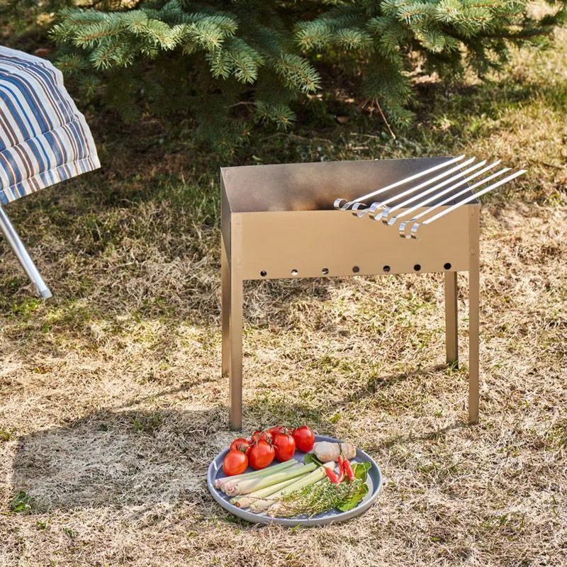 Мангал сборный Эконом 400х250х400мм, с 6 шампурами, в пленке СОКОЛ - Фото 4