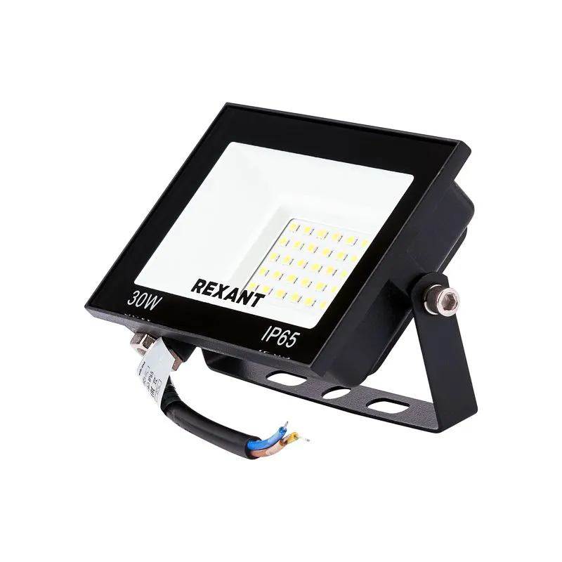 Прожектор светодиодный СДО 30Вт 2400Лм 4000K нейтральный свет, черный корпус REXANT - Фото 2