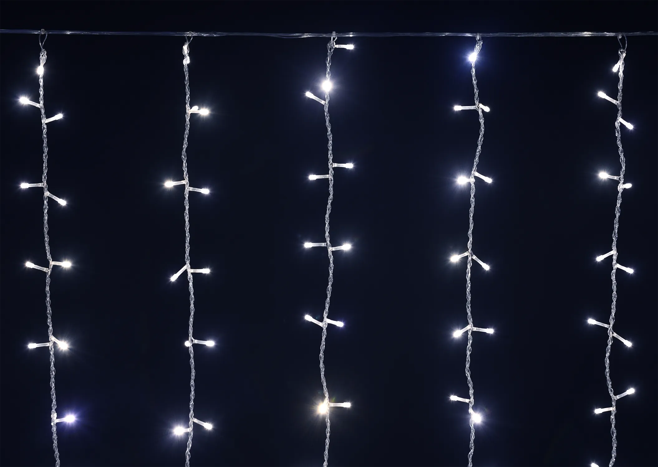 LIGHTING Гирлянда занавес 1,5х1,5м 160 светодиодов белый свет IP20 прозрачный шнур 3м 230В транзит IEK LGDB201-2-160-L1-T-S-20