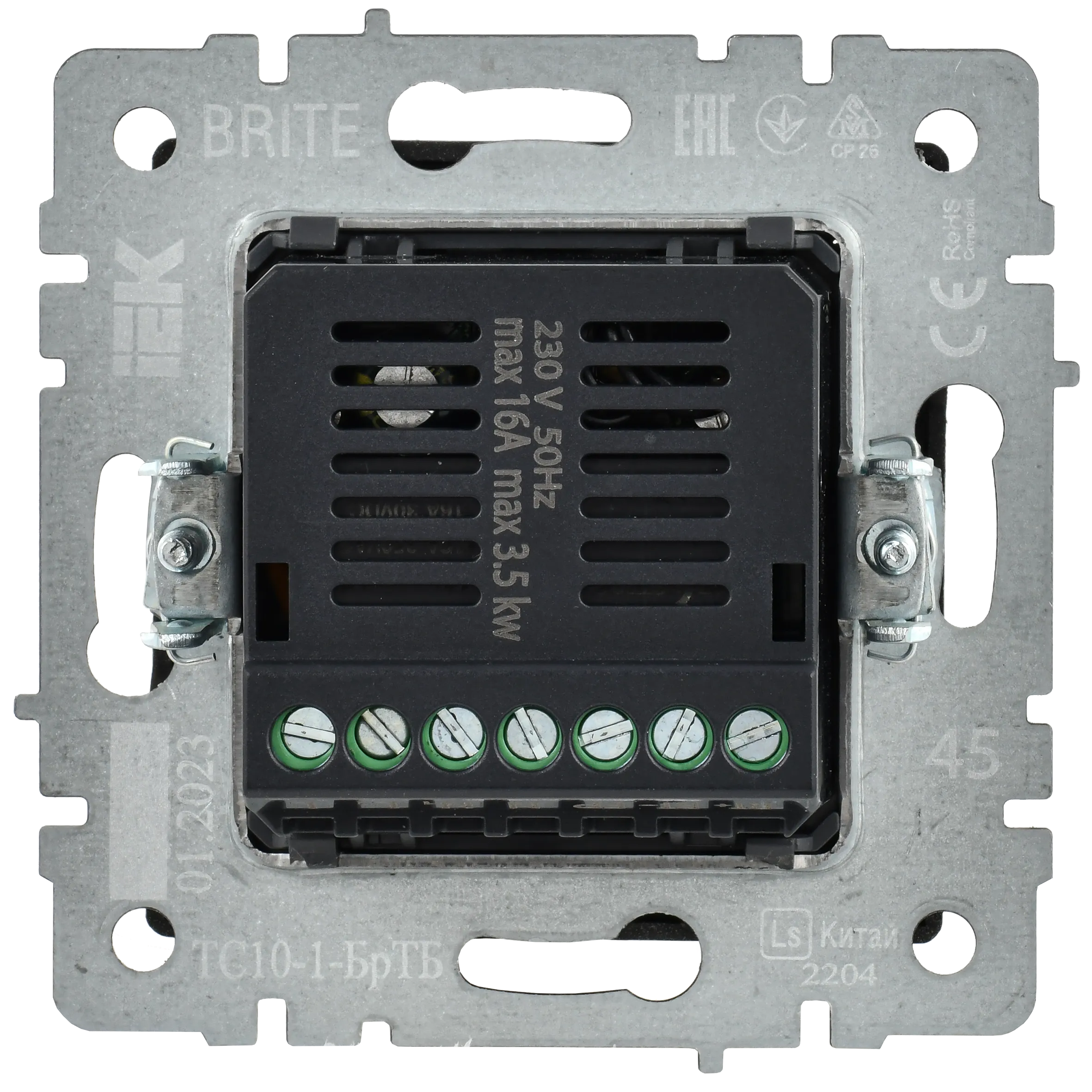 BRITE Термостат электронный с индикацией ТС10-1-БрТБ темная бронза IEK - Фото 4