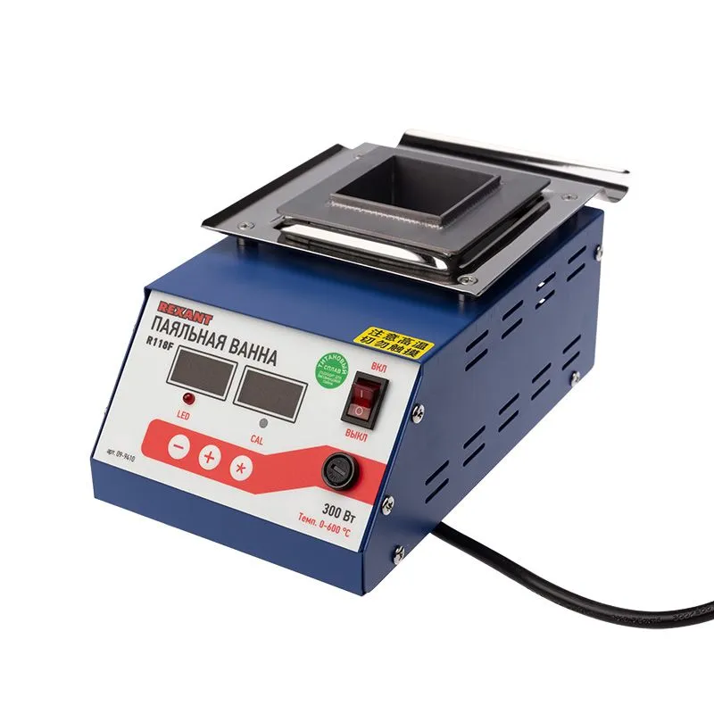 Паяльная ванна REXANT, модель R118F, 300 Вт, 55х55х45 мм, 0-600 °C, бессвинцовая, цифровая - Фото 2