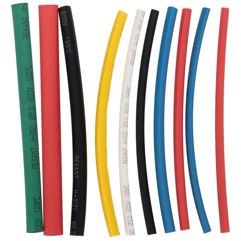 Набор термоусаживаемых трубок ТУТ нг №1 AUTO 2:1, упаковка 10 шт. по 10 см REXANT - Фото 2