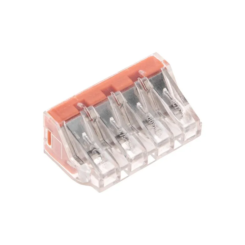 Экспресс-клемма СМК 773-174 с пастой, 4-проводная 0,75-6 мм² (50 шт/уп) REXANT - Фото 2