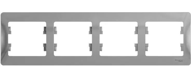 Рамка 4-м Glossa горизонт. алюм. SE GSL000304