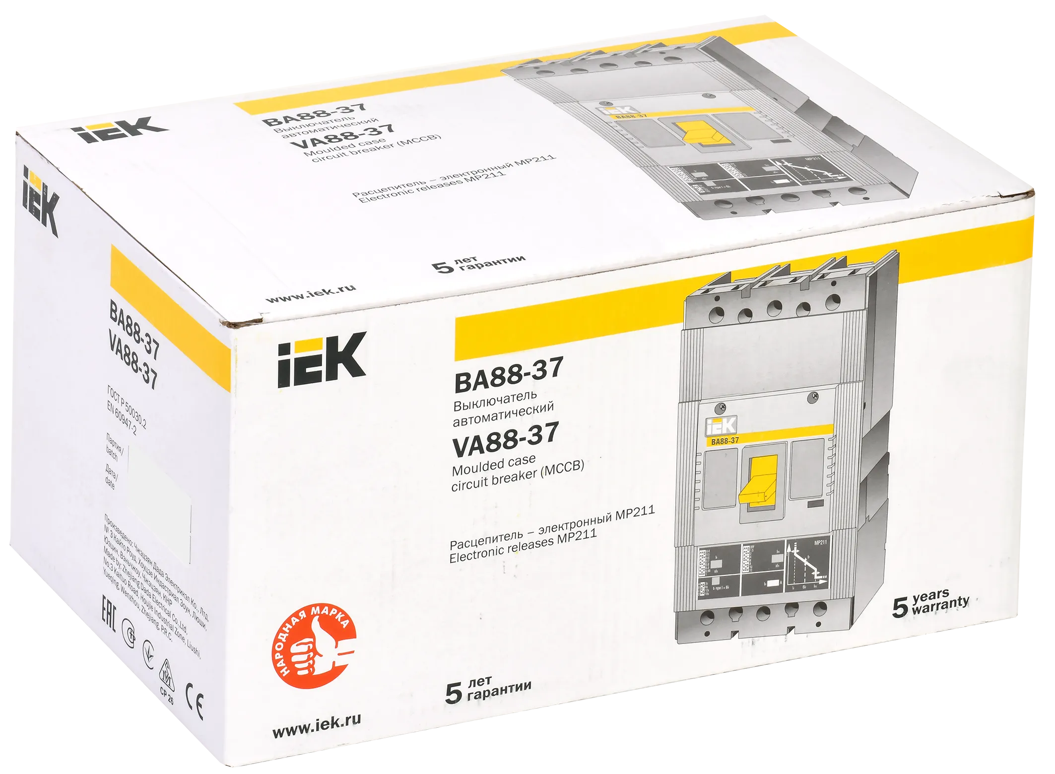 Выключатель автоматический ВА88-37 3Р 400А 35кА с электронным расцепителем MP 211 IEK - Фото 2