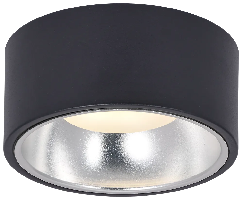 LIGHTING Светильник 4017 накладной потолочный под лампу GX53 черный/хром IEK - Фото 5