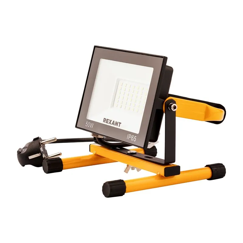 Прожектор-переноска СДО-EXPERT 50Вт 4000Лм 6500K со шнуром 2м и евровилкой REXANT - Фото 2