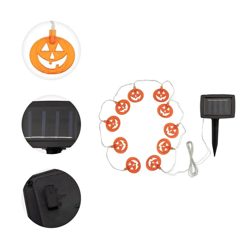 Гирлянда садовая (каскад) Улыбка 3м, 3000К, с аккумулятором и выносной солнечной панелью LAMPER - Фото 3