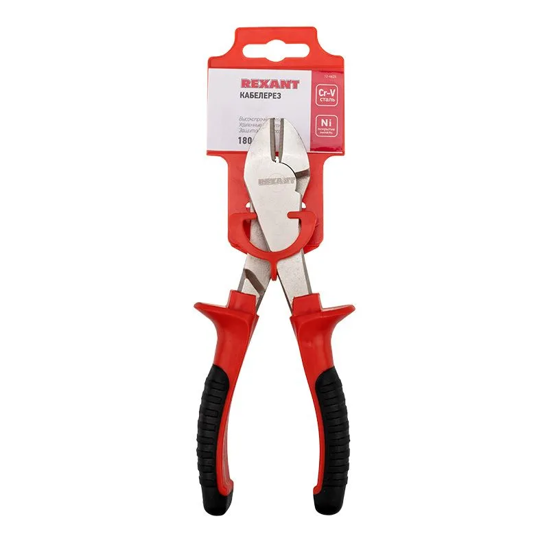 Кабелерез 180мм никелированный, двухкомпонентные рукоятки REXANT - Фото 2