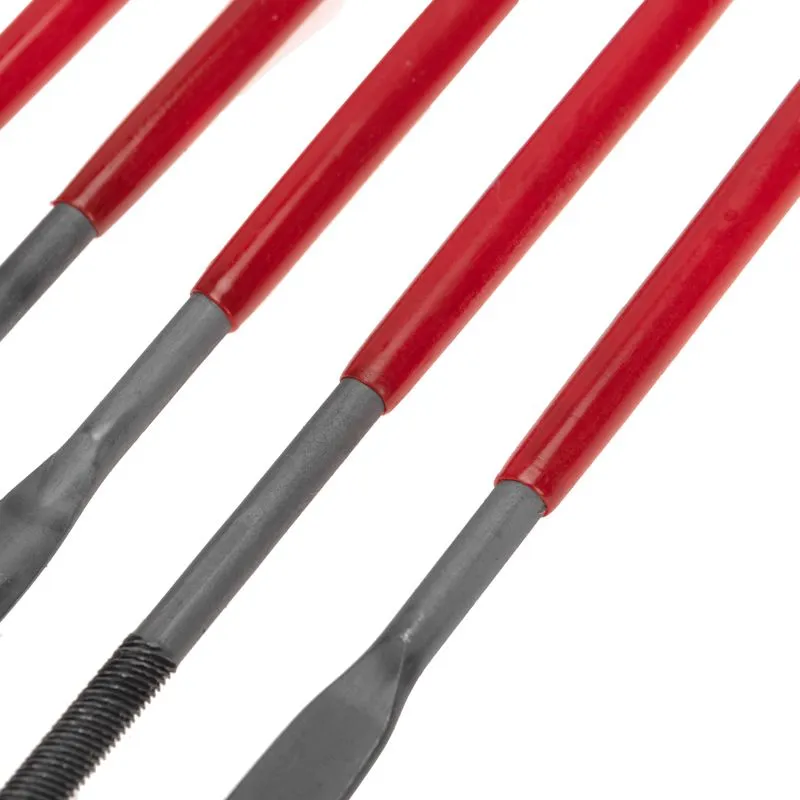 Набор надфилей 160х4мм, обрезиненные рукоятки, 10 шт. KRANZ - Фото 3