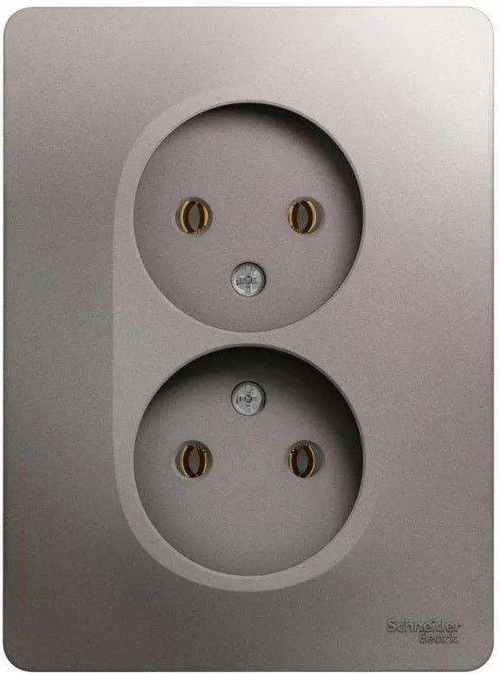 Розетка 2-м СП Glossa 16А IP20 250В без заземл. в сборе платина SE GSL001220