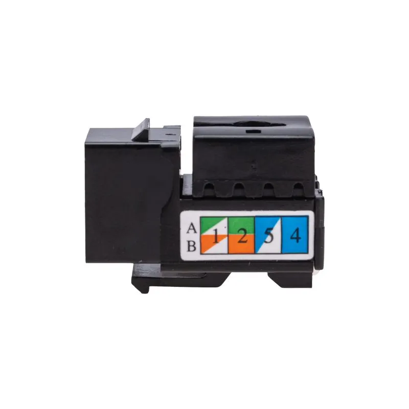 Модуль Keystone Jack RJ-45(8P8C), UTP неэкранированный, CAT 6, тип 90 градусов, черный REXANT PRO - Фото 3