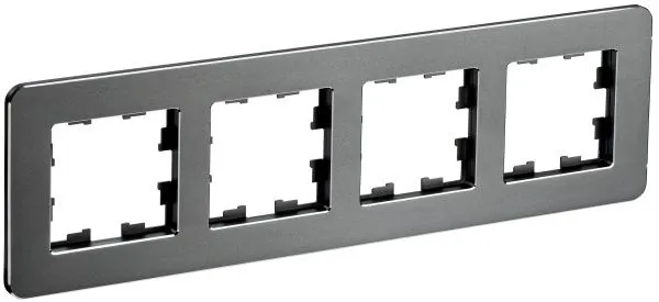 BRITE Рамка 4-местная РУ-4-1-Бр металл титан RE IEK BR-M42-M-01-K48