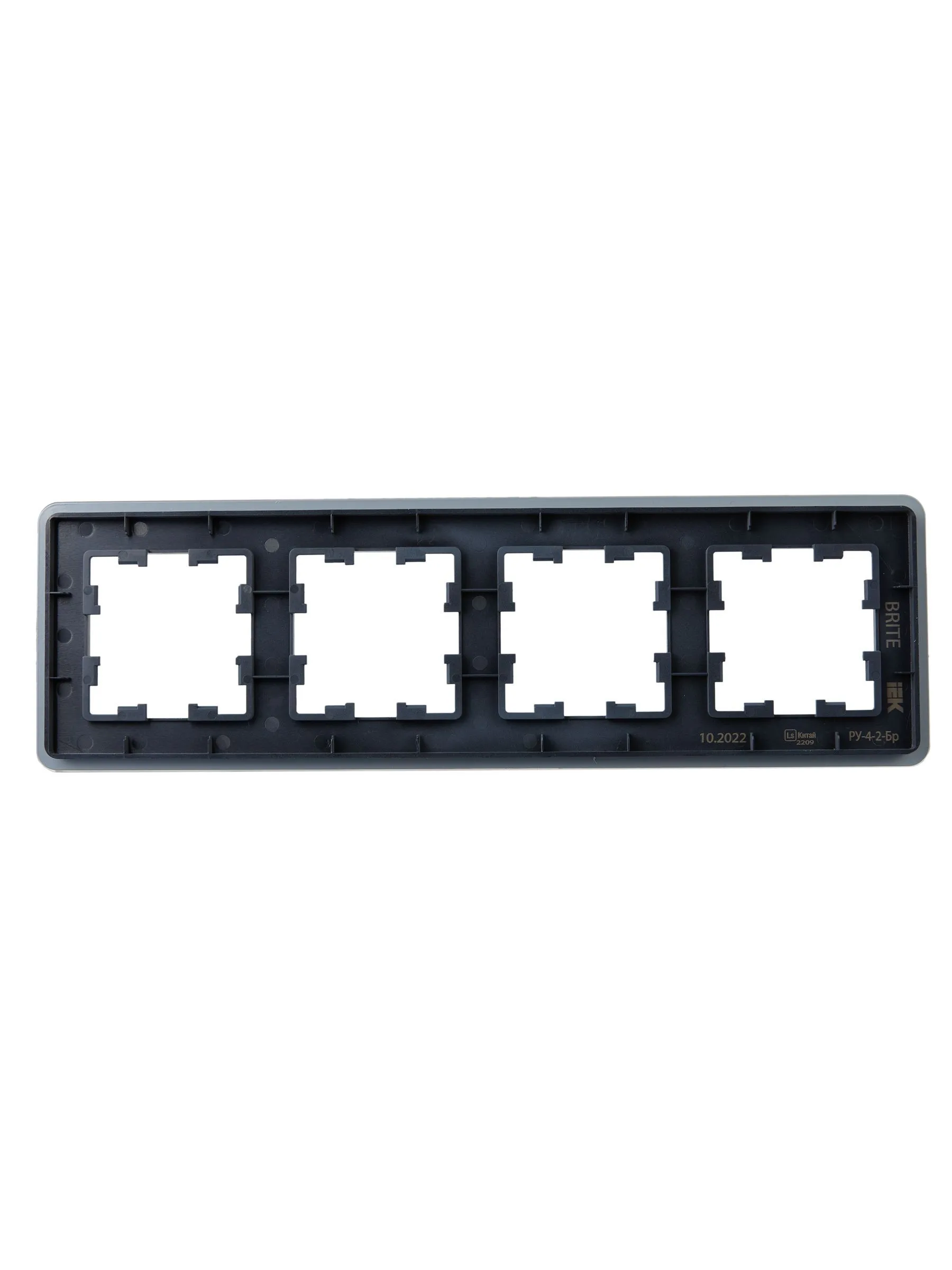 BRITE Рамка 4-местная РУ-4-2-Бр стекло графит RE IEK - Фото 5