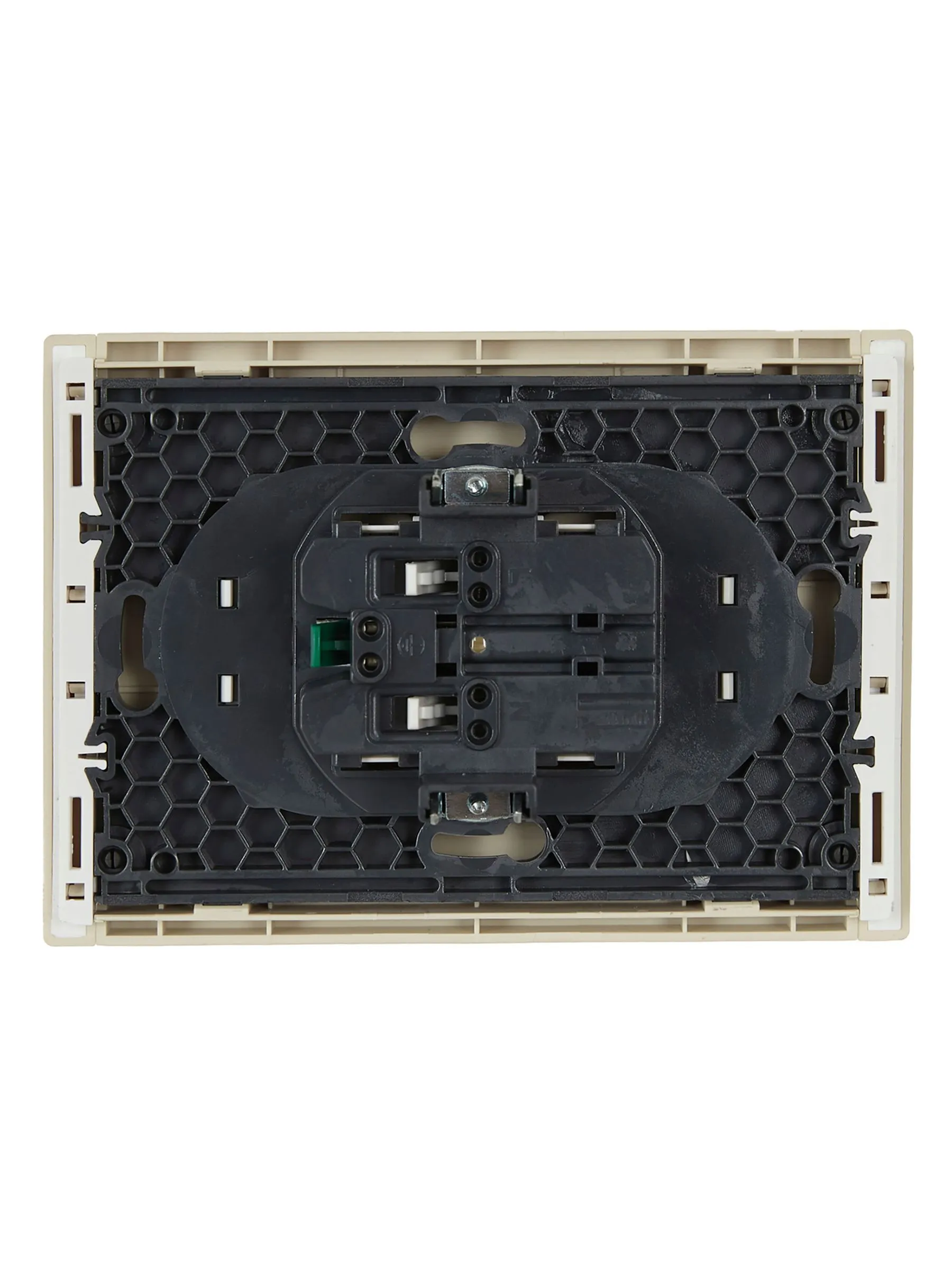 FORTE&PIANO Розетка 2-местная с заземлением с защитными шторками безвинтовое крепление 16А FP423 ваниль IEK - Фото 3