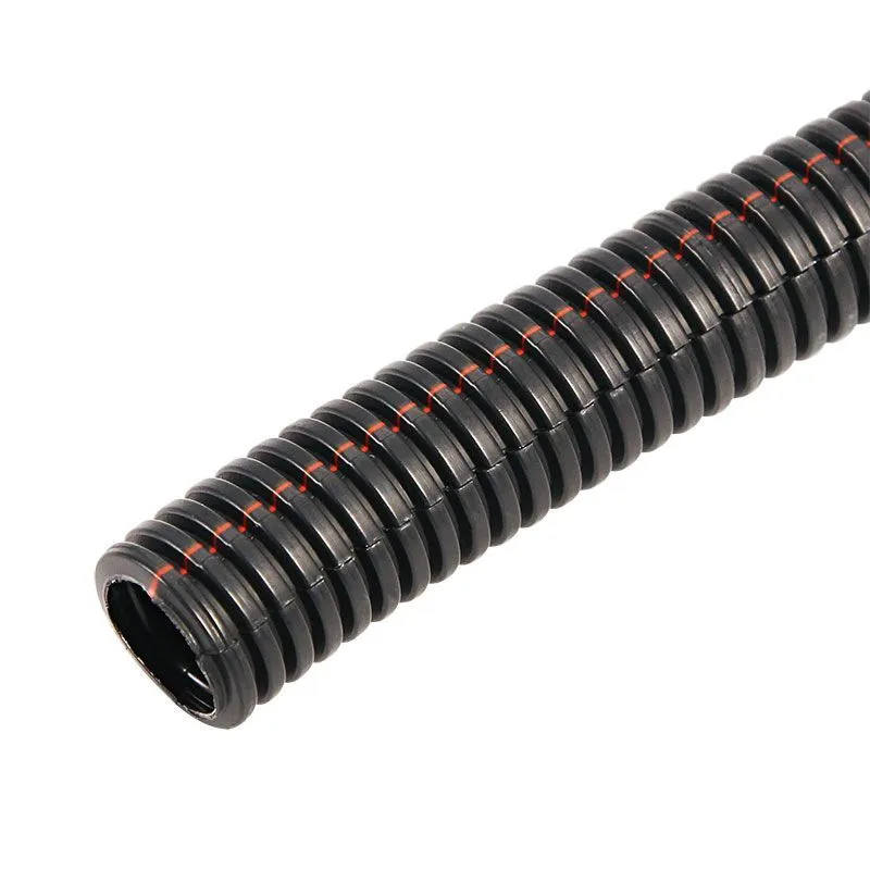 Труба автомобильная гофрированная ПП, Ø6,8мм, разрезная, негорючая (бухта 50 м/уп) 15-0751