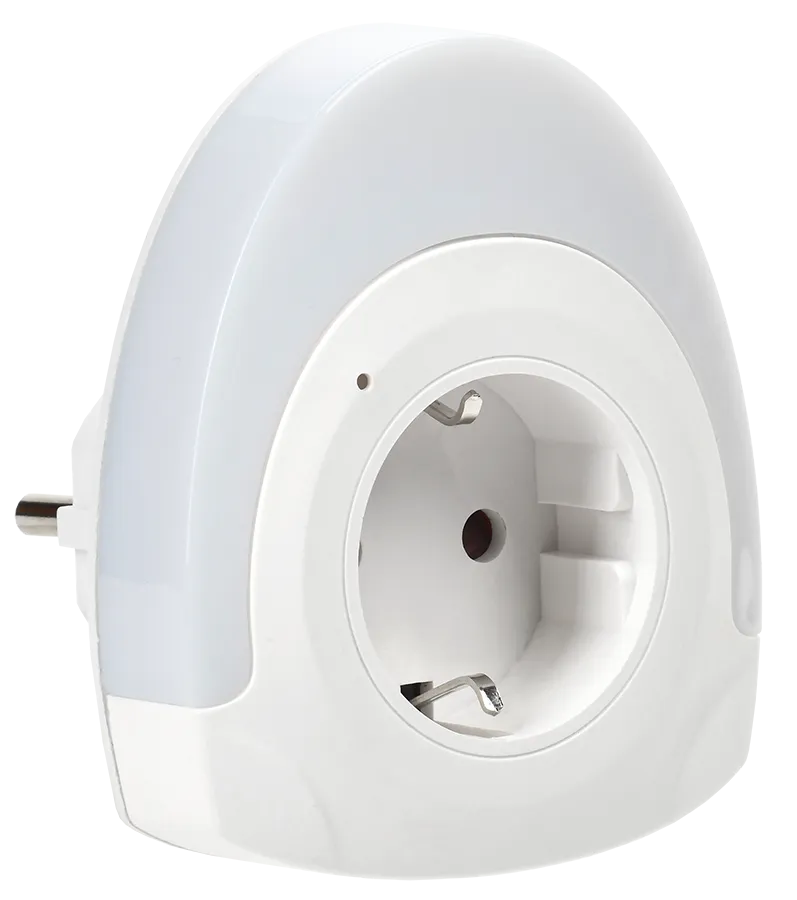 LIGHTING Светильник-ночник светодиодный 002 овал со свободной розеткой 220В IEK LDNN1-002-OV-P-00-S-K01