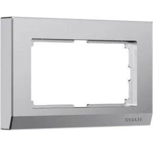 Рамка для двойной розетки Stark (серебряный матовый),Werkel W0081865