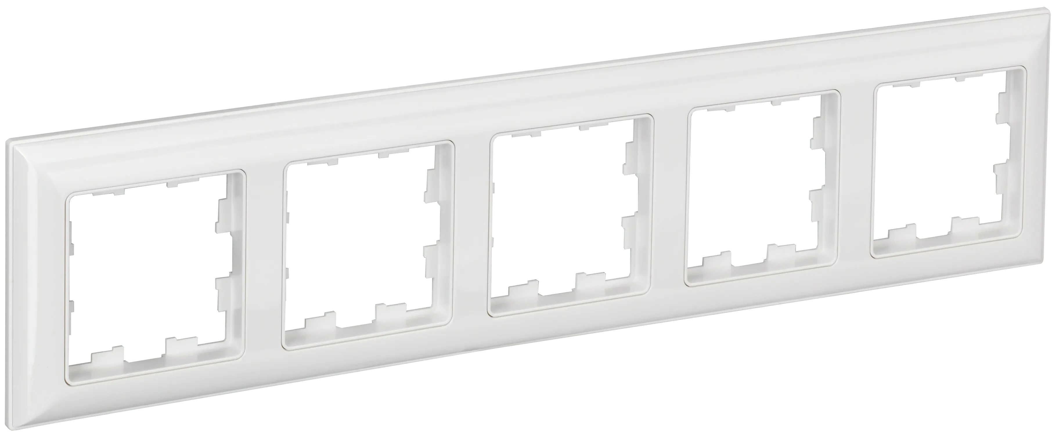 BRITE Рамка 5-местная РУ-5-Бр белый/белый IEK