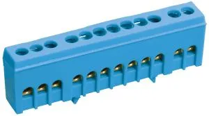 Шина N "ноль" в корпусном изоляторе на DIN-рейку ШНИ-6х9-10-К-С IEK YNN10-69-10KD-K07