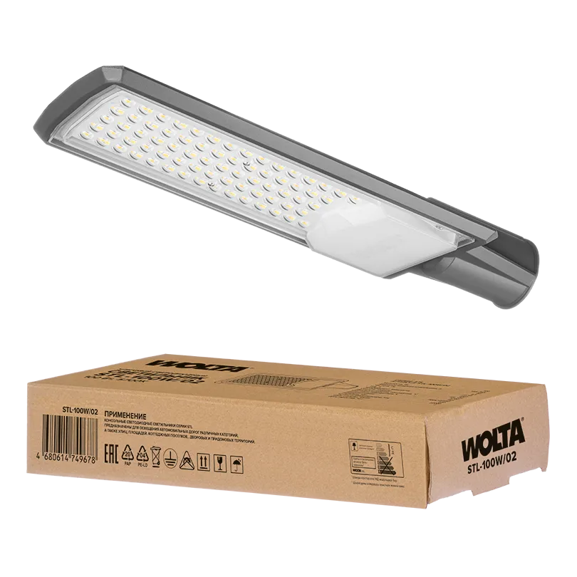 Уличный светильник WOLTA STL-100W/02 100Вт 5700К IP65 10000лм STL-100W/02